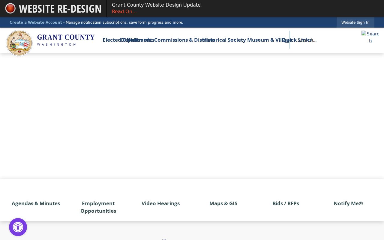Grant County criminal records government homepage